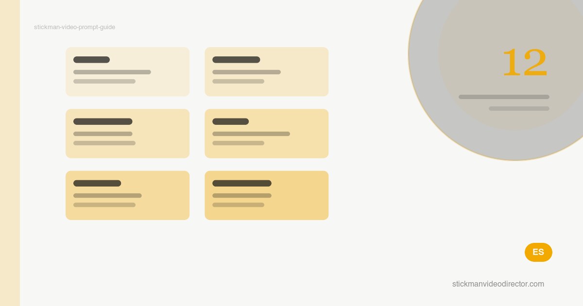 Prompt para un generador de videos de animación stickman: la fórmula de seis partes